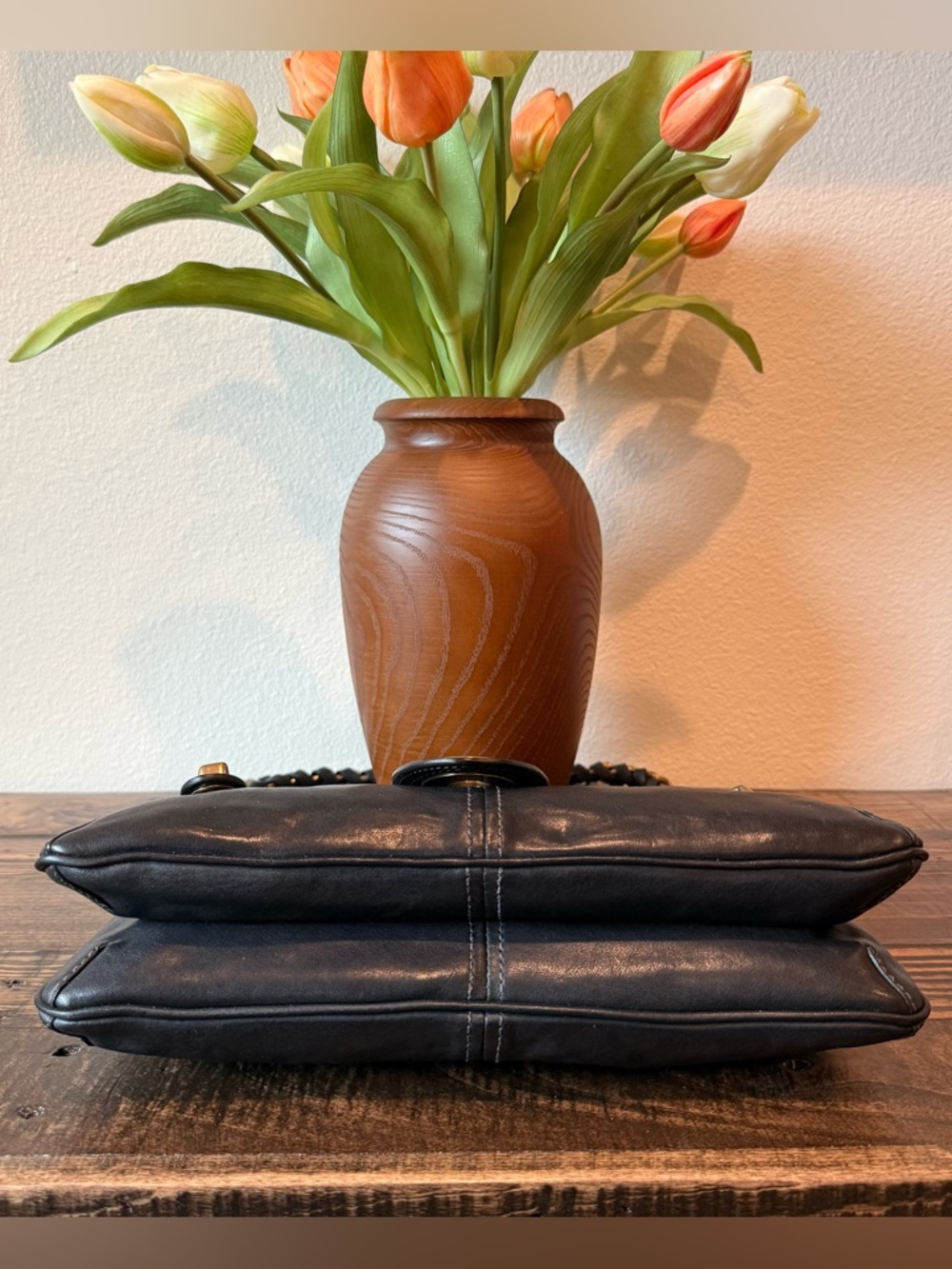 NEW VINTAGE COACH LEGACY BRIDGET BLACK LEATHER SHOULDER BAG~65TH ANNIVERSARY! - Picture 12 of 15